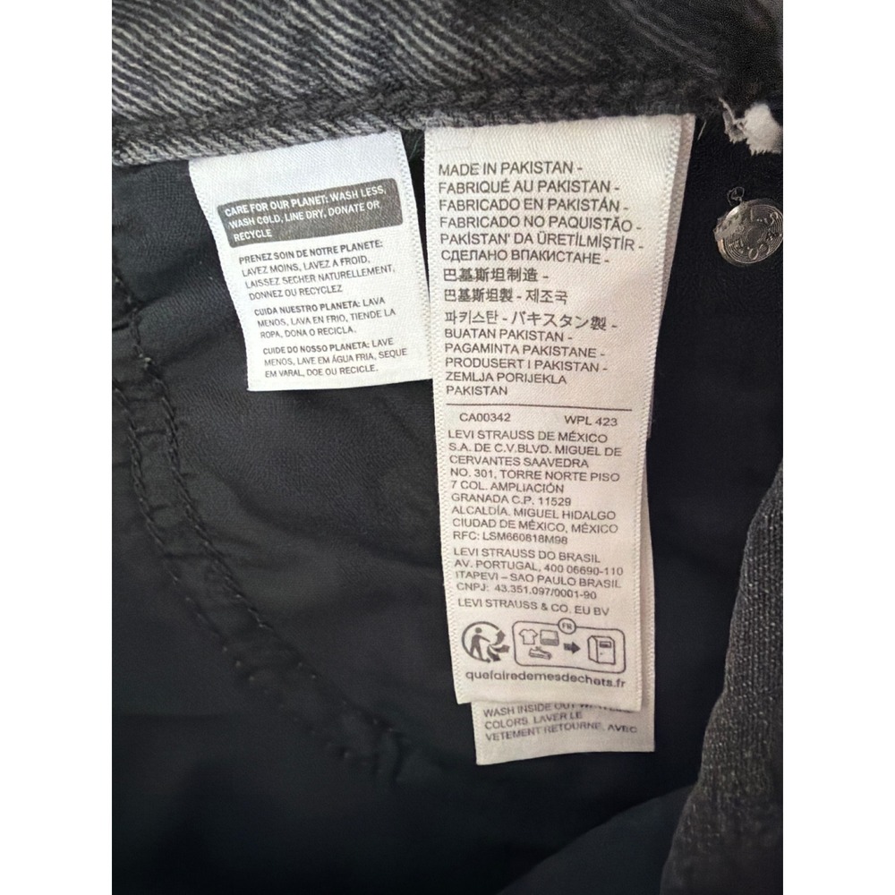 Levi's Cinch Barrel Jeans Women 28 Black High Rise Loose Curved Leg NEW - Picture 9 of 10